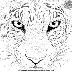 Jaguar Eyes Close Up Coloring Pages