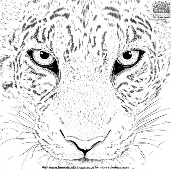 Jaguar eyes close up coloring pages