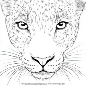 Jaguar Nose and Whiskers Coloring Pages