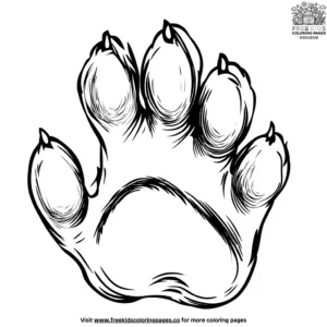 Jaguar paw print coloring pages