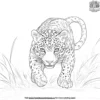 Jaguar Playful Stance Coloring Pages