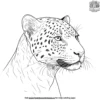 Jaguar Snout Profile Coloring Pages