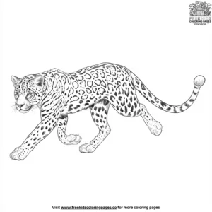 Jaguar tail swish coloring pages