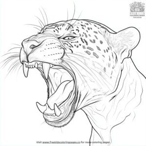 Jaguar Teeth and Jaws Coloring Pages