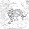 Jaguar in the Wild Coloring Pages