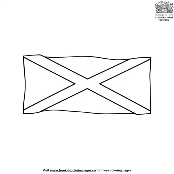 Jamaica flag coloring pages