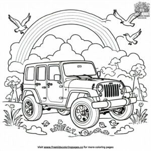 Jeep in Fantasyland Coloring Pages