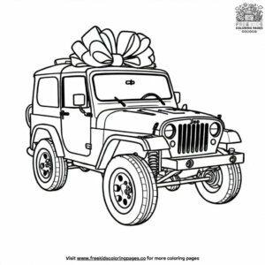 Jeep with a Bow Coloring Pages