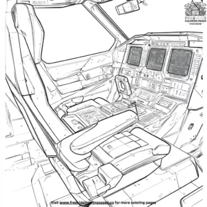 Jet Cockpit Window Coloring Pages