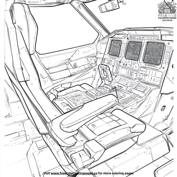 Jet cockpit window coloring pages