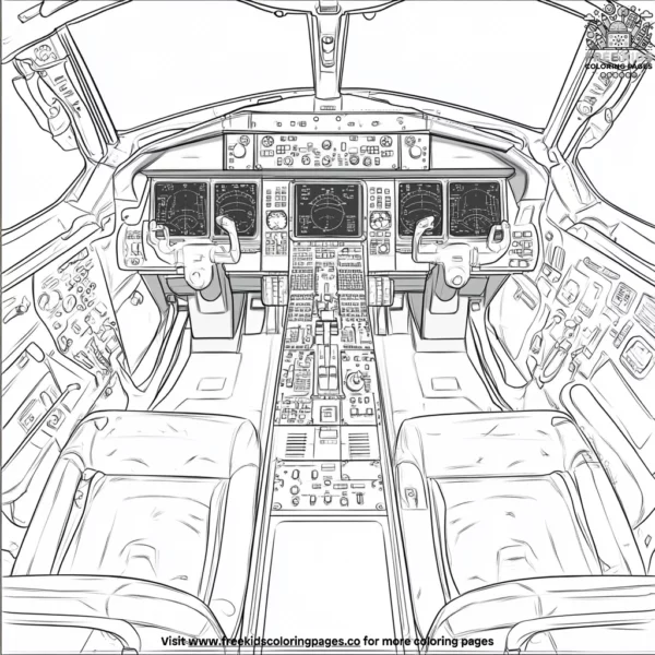 Jet control stick coloring pages