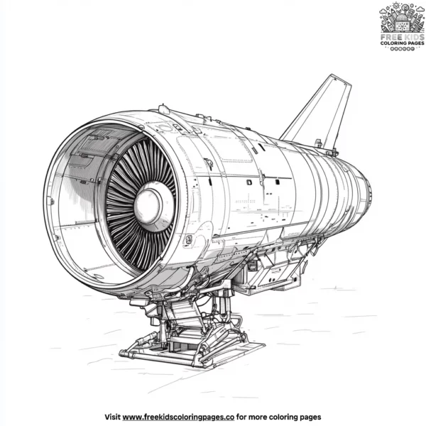 Jet engine coloring pages