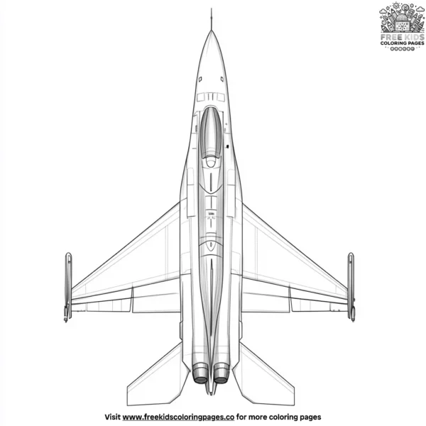 Jet horizontal stabilizer coloring pages