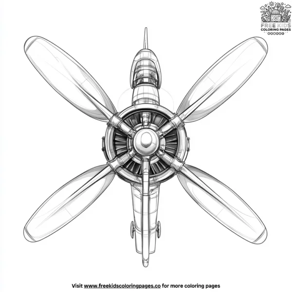 Jet propeller coloring pages