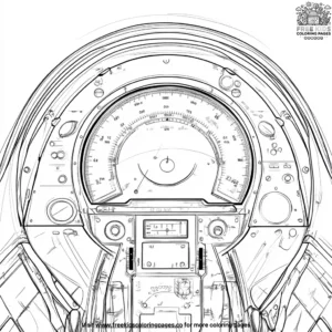 Jet Speedometer Coloring Pages