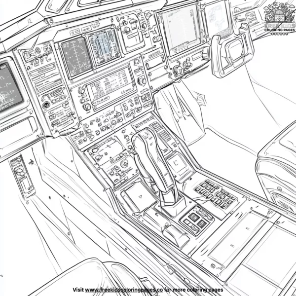 Jet wing flap lever coloring pages