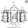 Knight at a Castle Gate Coloring Pages