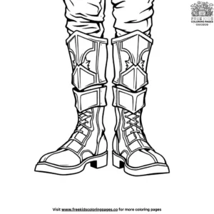 Knight with Boots Coloring Pages