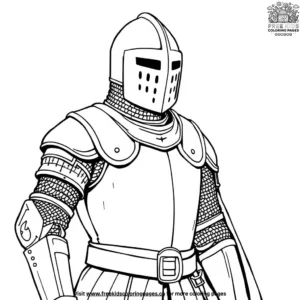 Knight with Chainmail Coloring Pages