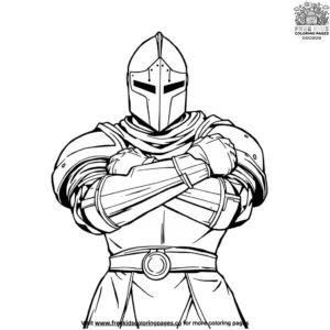 Knight with Gauntlets Coloring Pages