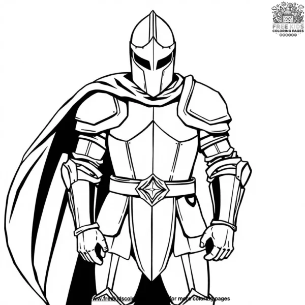 Knight with a belt coloring pages