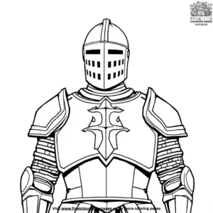 Knight with a Breastplate Coloring Pages