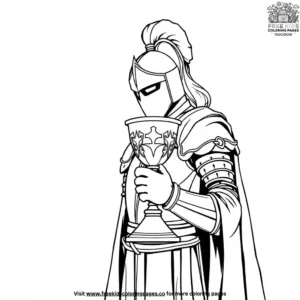 Knight with a Chalice Coloring Pages