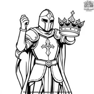 Knight with a Crown Coloring Pages