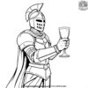 Knight with a Goblet Coloring Pages