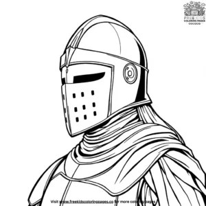 Knight with a Helmet Coloring Pages