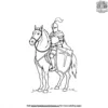 Knight with a Horse Coloring Pages