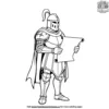 Knight with a Scroll Coloring Pages