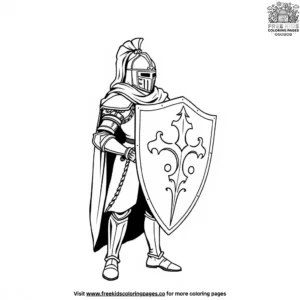 Knight with a Shield Coloring Pages