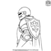 Knight with a Shield Emblem Coloring Pages