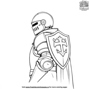 Knight with a Shield Emblem Coloring Pages