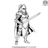 Knight with a Sword Coloring Pages