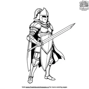 Knight with a Sword Coloring Pages