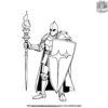 Knight with a Torch Coloring Pages