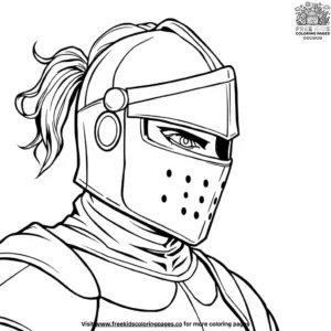 Knight with a Visor Coloring Pages