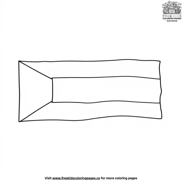 Kuwait flag coloring pages