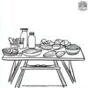 Labor Day Picnic Table Coloring Pages