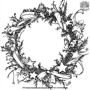 Labor Day Wreath Decorations Coloring Pages