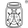 Ladybug in a Jar Coloring Pages