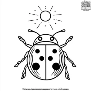 Ladybug in the Sun Coloring Pages