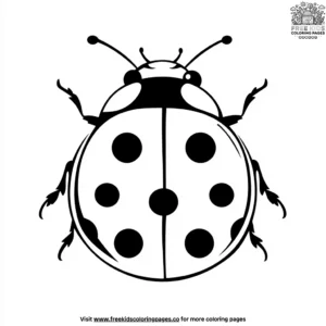 Ladybug with Polka Dots Coloring Pages