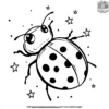 Ladybug with Stars Coloring Pages