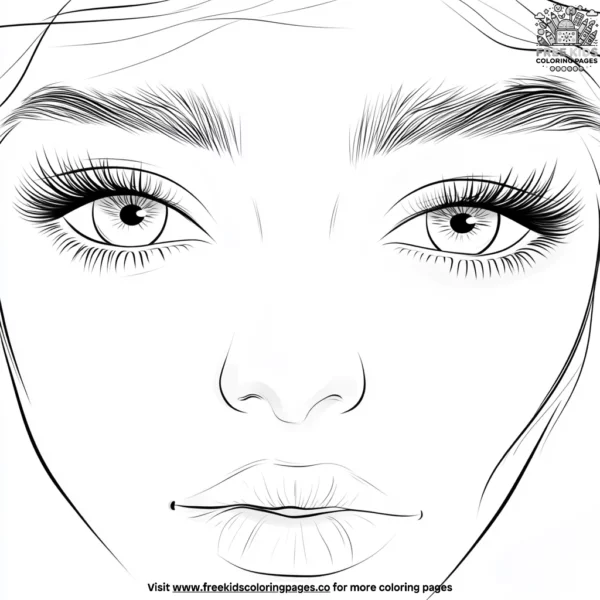 Lash extension coloring pages