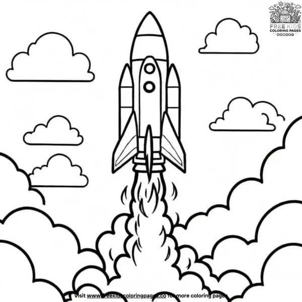 Launch time coloring pages