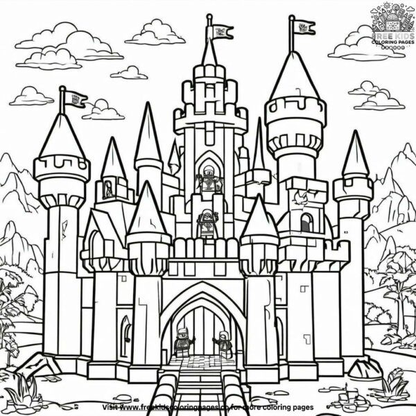 Lego castle coloring pages