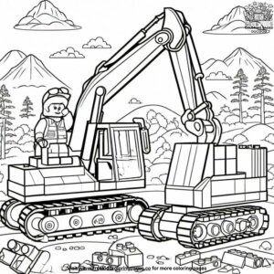 Lego Construction Zone Coloring Pages